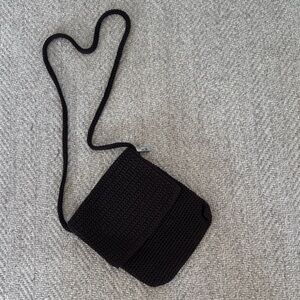 The Sak 90s Vibe Brown Crochet Crossbody Bag